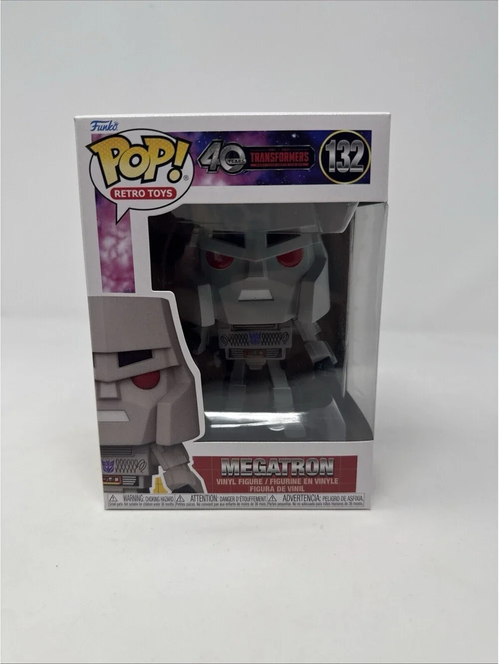 Funko Pop! Retro Toys Transformers 40th years Megatron #132 With Pop Protector